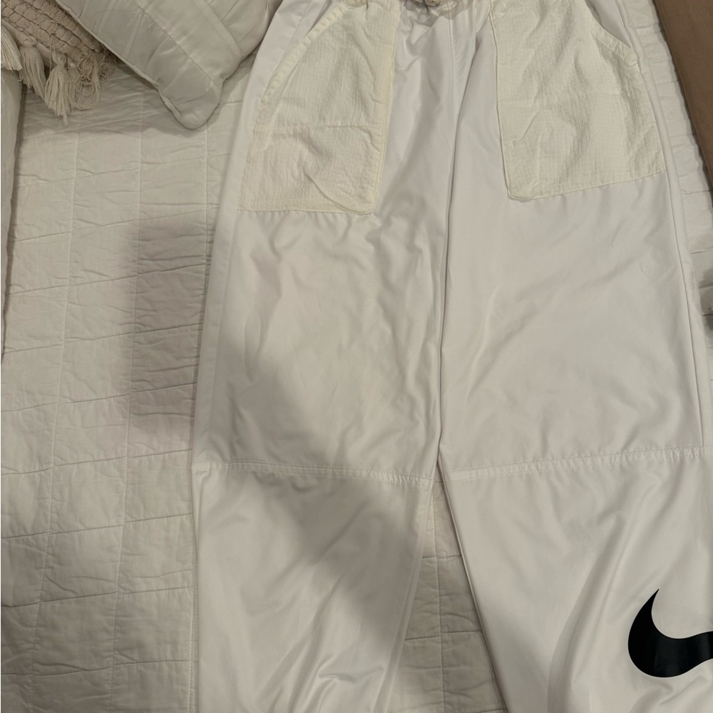 Nike Ivory Joggers with Black Swoosh